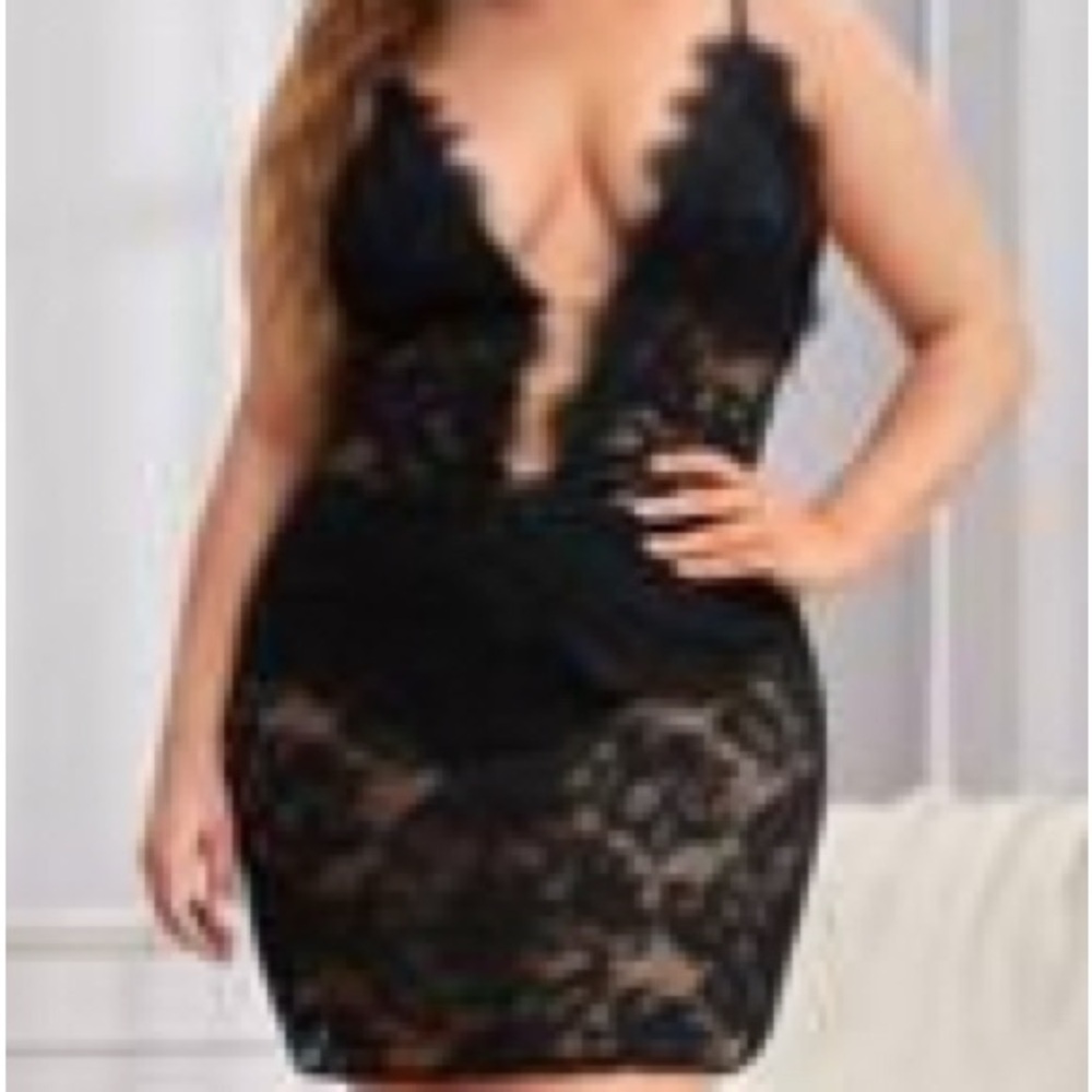 Gorgeous lace lingerie chemis 2X NEW rhinestone accents stunning